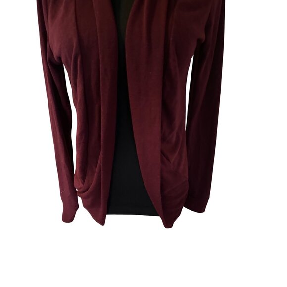Ambiance red burgundy open front cardigan sweater size L - Picture 5 of 7